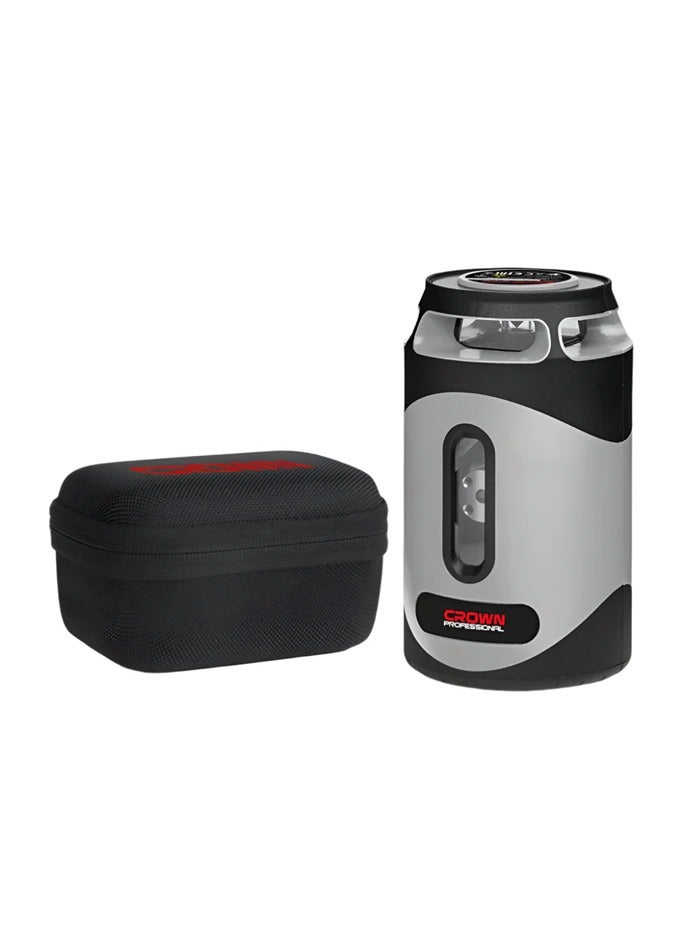 Crown Crown Laser Level CT44073TB – 360° Rotation, 1 Vertical Line, 4 Horizontal Lines, Green Beam, 30m Range, Shockproof Case