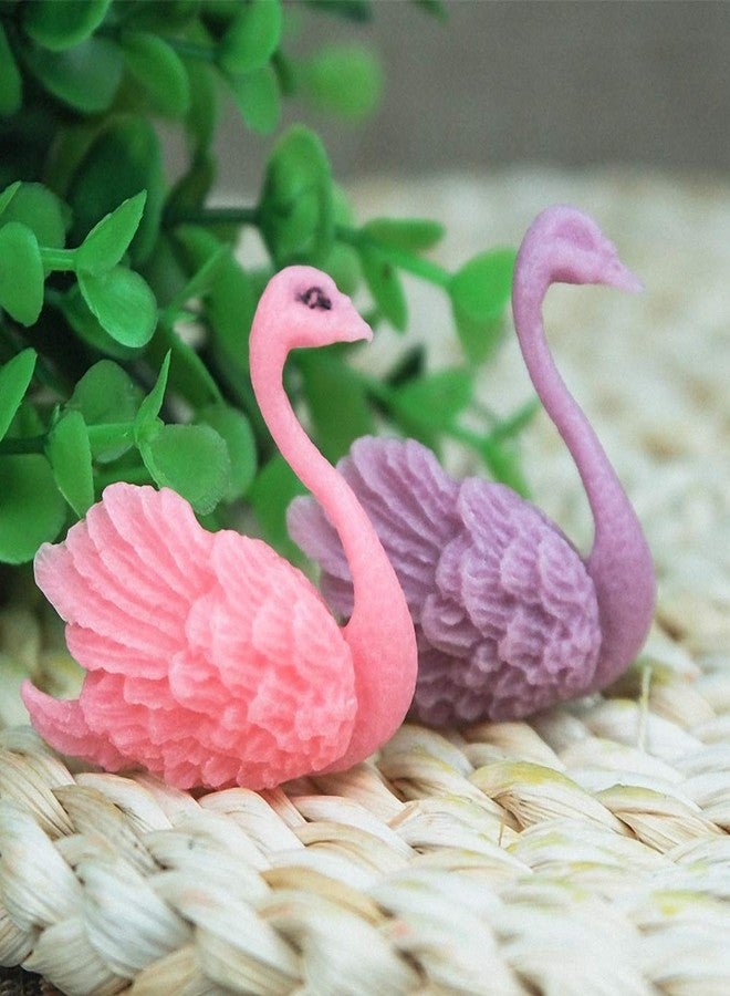 Fewo قالبان من السيليكون على شكل بجعة لتزيين الكيك والشوكولاتة والحلوى، قالب عجينة السكر، أدوات تزيين الكيك، قالب من طين البوليمر والراتنج (يسار ويمين) - Image 4