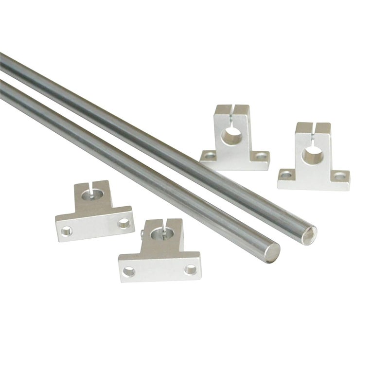 CHUANGNENG 2PCS Linear Shaft Axis Rod 8 x 400mm(.31 x 15.75inch) + 4PCS Linear Shaft Guide Support + 4PCS Motion Slide Bushing Set of 10 - Image 3