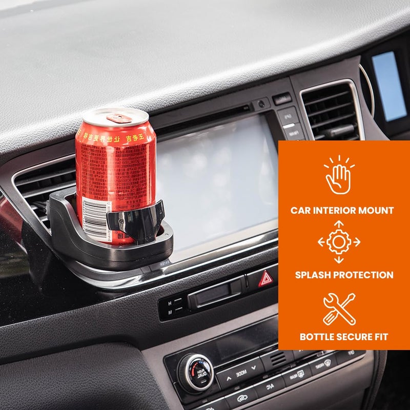 Potauto Car Air Vent Drink Holder – Universal Can & Bottle Mount for AC Vents – Compact Beverage Cup Holder for Cars - Image 3