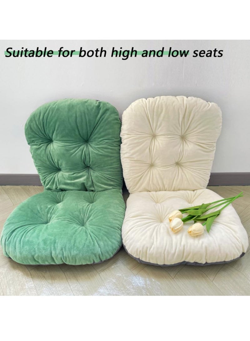 Arabest 1pc Casual Style Polyester Seat Cushion, Solid Color Integrated Office Chair Pad, Dining Chair Cushion, Simple And Comfortable Lazy Cushion For Home And Office Use - White  - Image 4