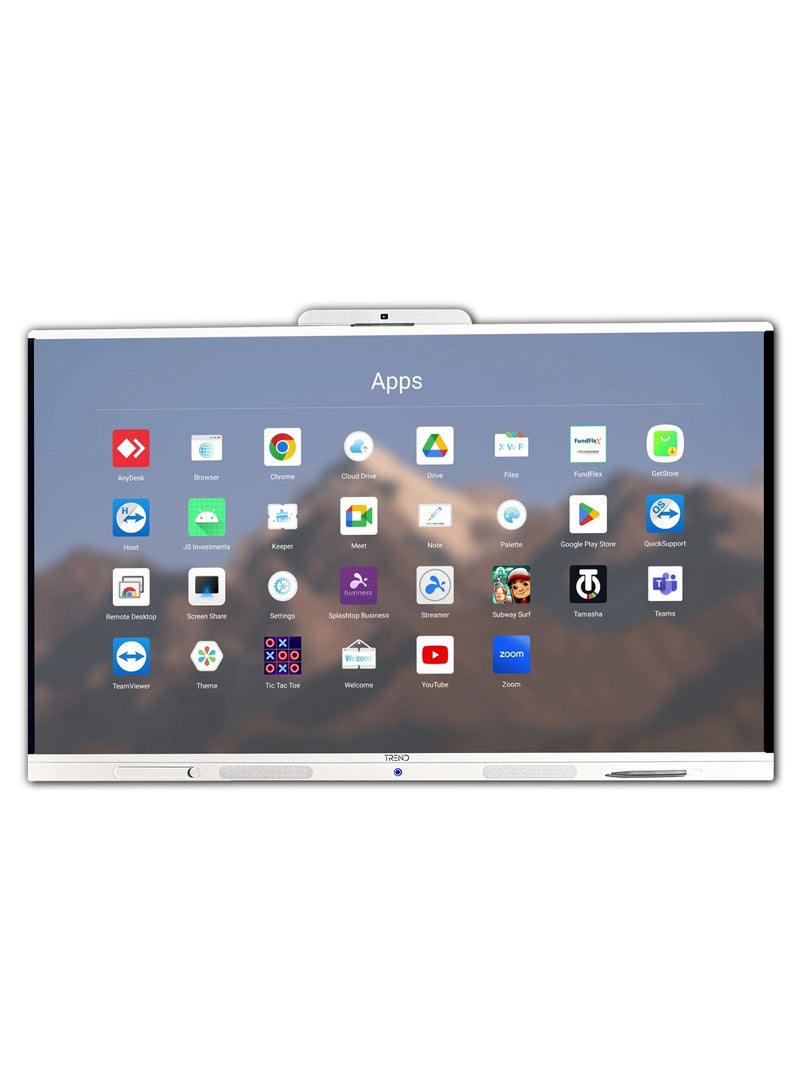 TREND 86" 4K DLED Interactive Display - White Frame, Octa-Core, 8GB RAM, 128GB Storage, Android 14, 40-Point Touch, Google EDLA Certified - Image 2