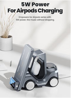 toocki Wireless Charging Station, 5 In 1 Wireless Charger Phone Stand, Multifunctional Car Shape Charging Station, Fast Charging Magnetic Dock Station For Watches Earphones Mobile Phone  - Image 3