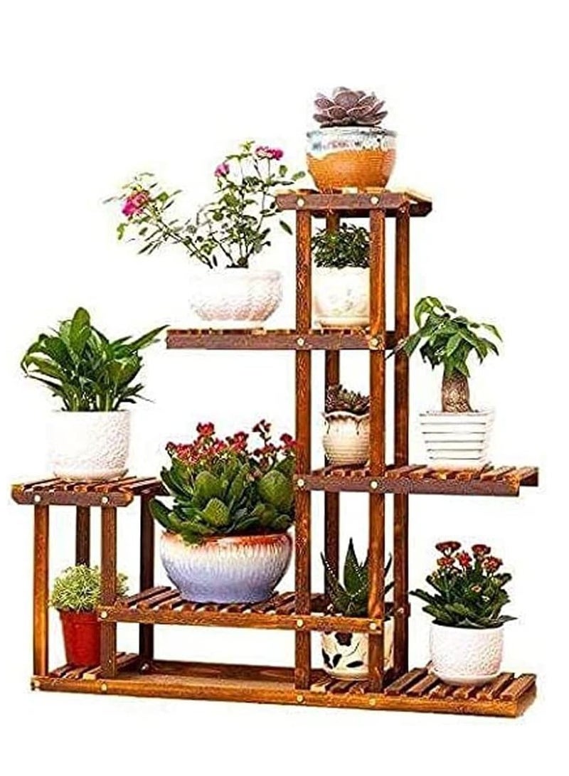 Generic FFD Wooden Flower Stand - Stylish Multi-Layer Plant Pot Display Rack for Indoor & Outdoor Use - Ideal for Garden, Patio, Balcony, and Home Décor  - Image 1