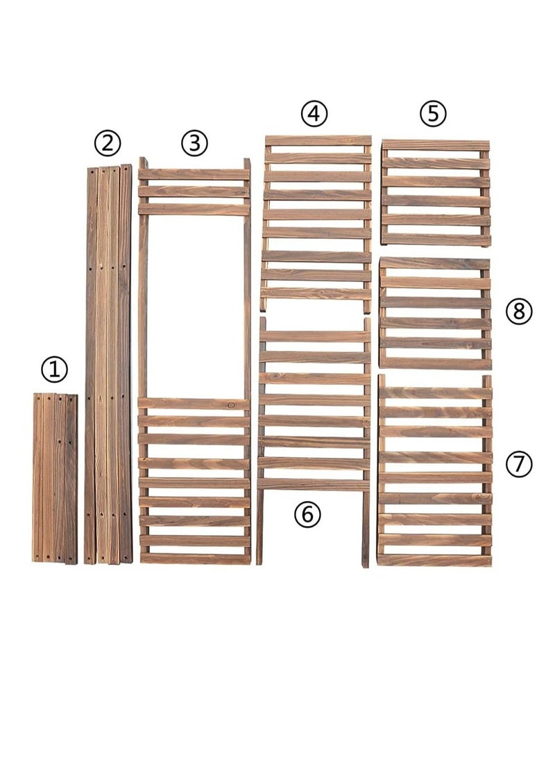 Generic FFD Wooden Flower Stand - Stylish Multi-Layer Plant Pot Display Rack for Indoor & Outdoor Use - Ideal for Garden, Patio, Balcony, and Home Décor  - Image 4