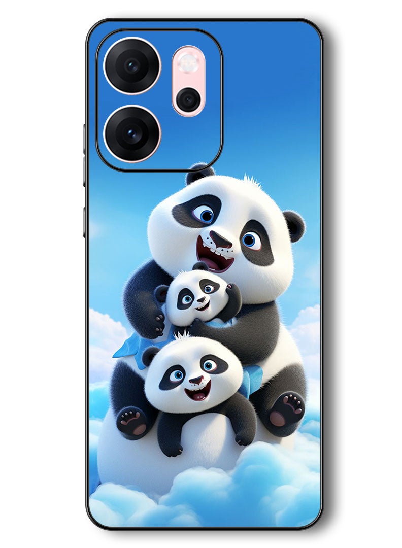 Theodor Case Compatible with Oppo Reno 14 F 6.57 Inch Protection Shockproof Bumper Cover Panda 2 - Image 1