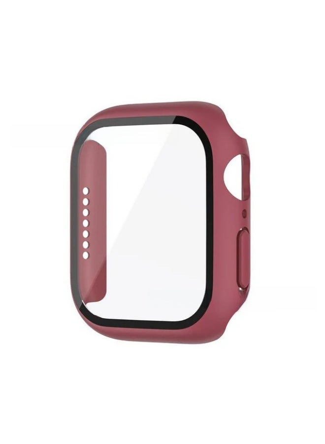 مناسب لحالة آبل ووتش S9 / S8، فيلم زجاج مقوى، غلاف PC غير لامع، غلاف iWatch S8، فيلم واقي متكامل - Image 1