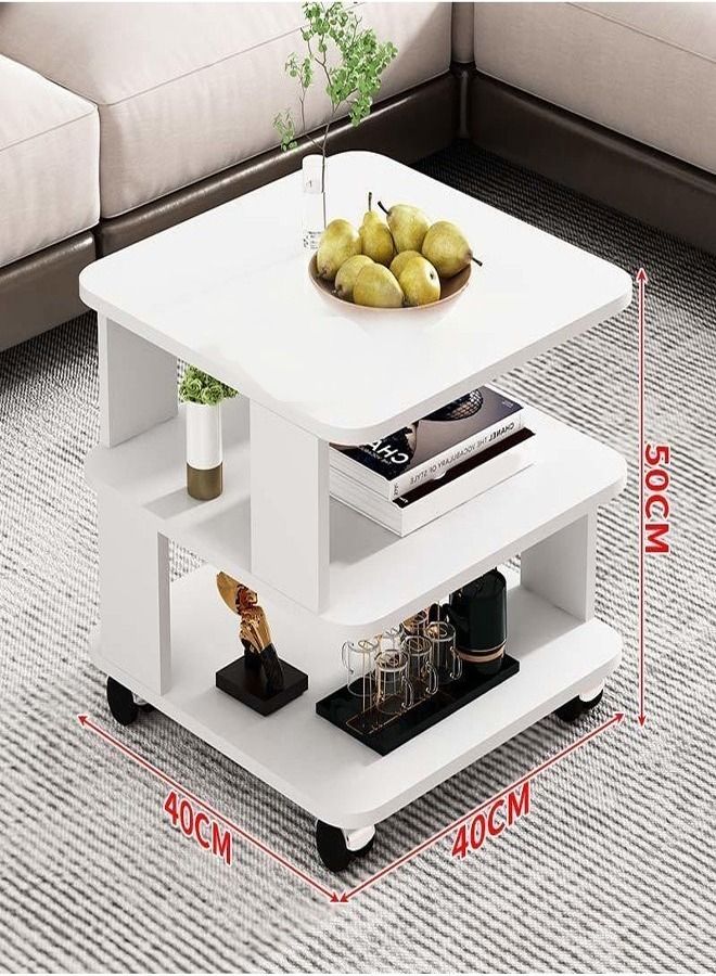 fashionhome أثاث منزلي بسيط وحديث وطاولة بجانب السرير وغرفة المعيشة 40 × 40 × 50 سم - Image 3