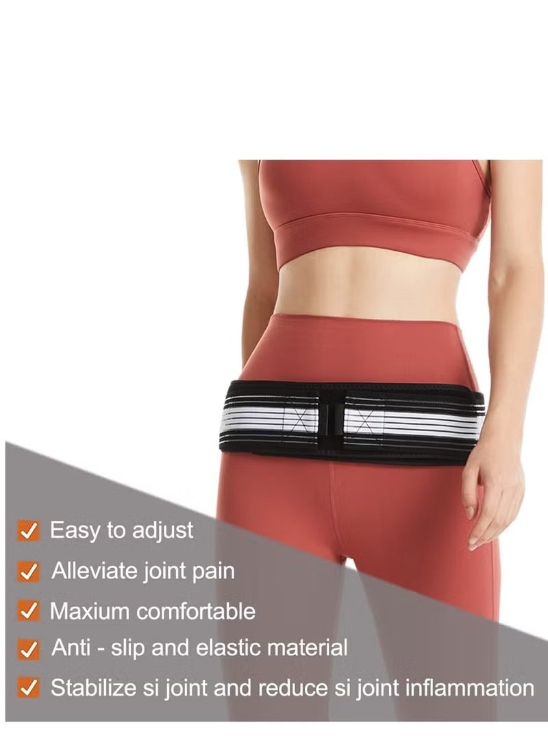 Nariele Sacroiliac SI Joint Hip Belt, Lower Back Support Brace Hip Braces for Hip Pain Alleviate Sciatic, Anti Slip Sacroiliac Belt, Pilling Resistant Pelvic Belt for Men Women - Image 4