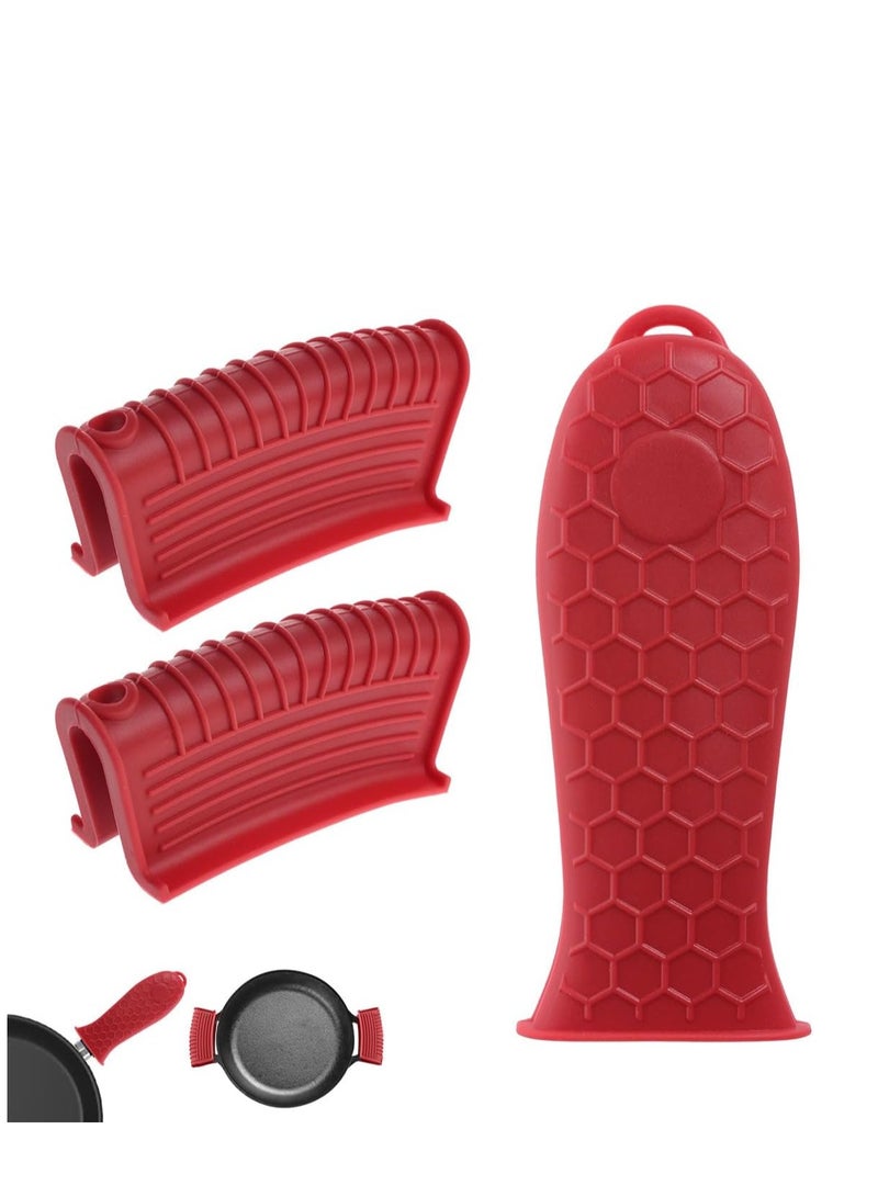 2-Pack Silicone Cast Iron Handle Covers – Heat Resistant (500°F/260°C) Skillet Handle Holders – Non-Slip Grip for Frying Pans, Griddles & Dutch Ovens – Kitchen Safety Accessories  - Image 1