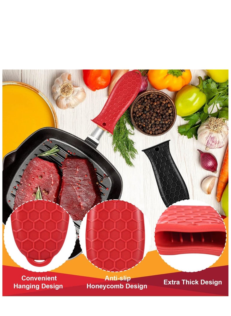 2-Pack Silicone Cast Iron Handle Covers – Heat Resistant (500°F/260°C) Skillet Handle Holders – Non-Slip Grip for Frying Pans, Griddles & Dutch Ovens – Kitchen Safety Accessories  - Image 3