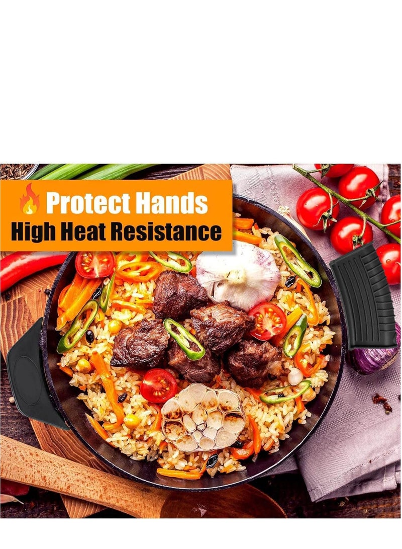 2-Pack Silicone Cast Iron Handle Covers – Heat Resistant (500°F/260°C) Skillet Handle Holders – Non-Slip Grip for Frying Pans, Griddles & Dutch Ovens – Kitchen Safety Accessories  - Image 5
