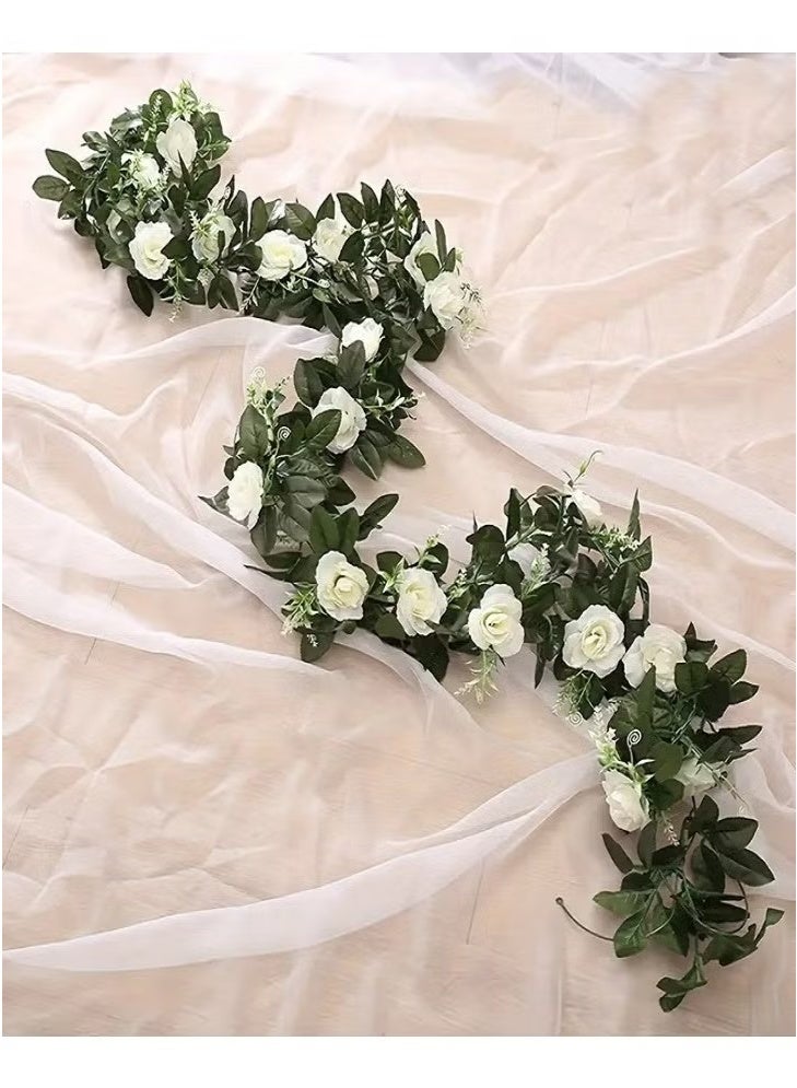 Ailily 3pcs Artificial White Rose Branches - An Elegant Touch of Timeless Beauty - artificial rose branches, artificial white roses, flower decor, party decorations, wedding decorations, home decor, garden decor, gifts, birthday, Halloween, Valentine's Day, Mother's Day. - Image 5