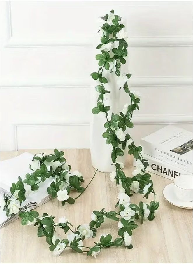 Ailily 3pcs Artificial White Rose Branches - An Elegant Touch of Timeless Beauty - artificial rose branches, artificial white roses, flower decor, party decorations, wedding decorations, home decor, garden decor, gifts, birthday, Halloween, Valentine's Day, Mother's Day. - Image 4