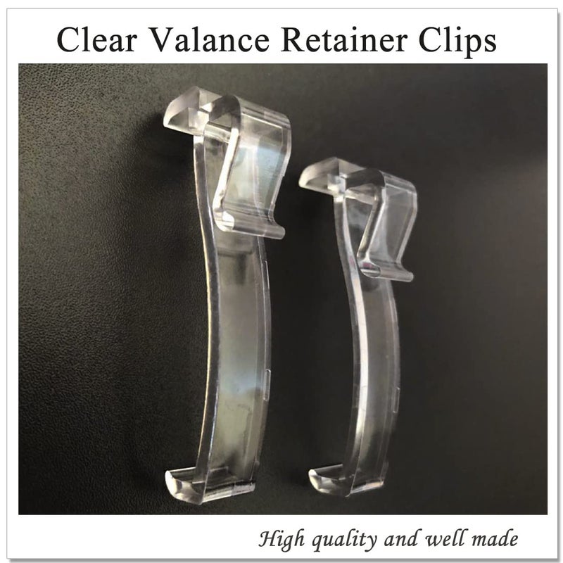 lofrcin 2.5 Inch Valance Clips, Clear Window Blind Clip for Horizontal Blinds, Fits 2.5 Inch Valance (6 PCS) - Image 3