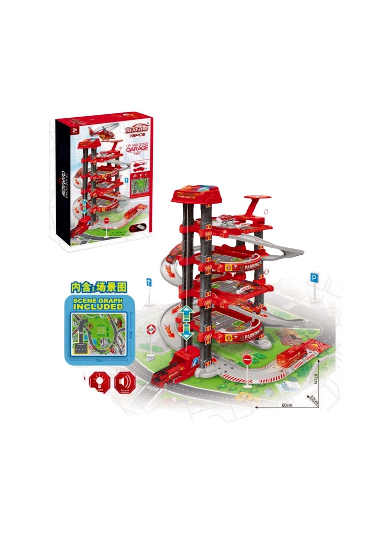 مجموعة حلقات مسار السباق المثيرة متعددة الألوان