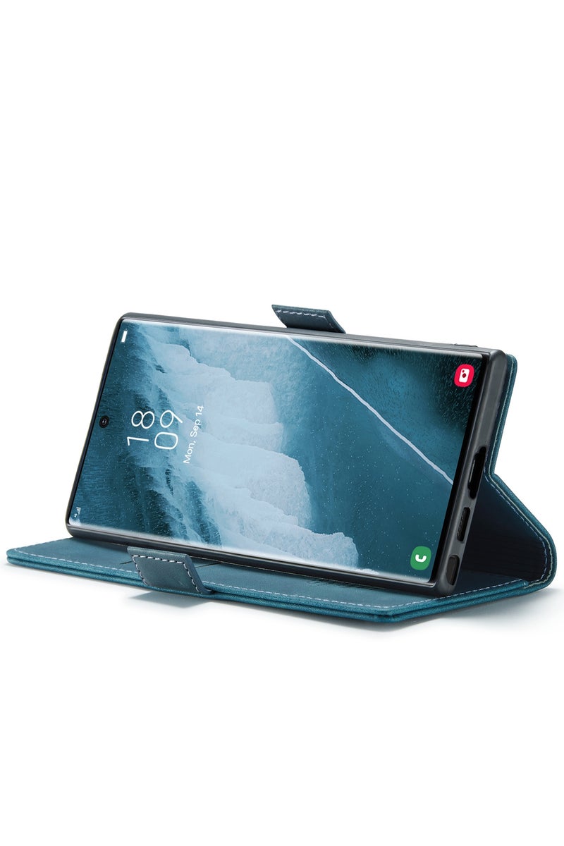 CaseMe Samsung Galaxy S23 Ultra Case Wallet, for Samsung Galaxy S23 Ultra Wallet Case Book Folding Flip Folio Case with Magnetic Kickstand Card Slots Protective Cover - Green - Image 4