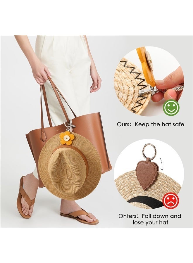 Generic 2 Pack Hat Clip for Travel on Bag,Leather Hat Holder for Purse,Travel & Beach Essentials - Image 3