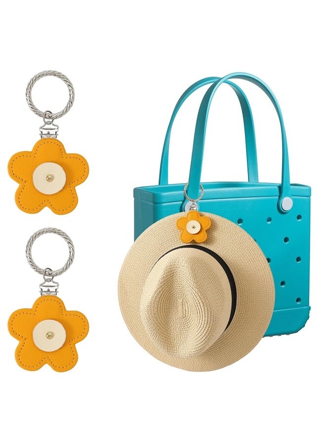 Generic 2 Pack Hat Clip for Travel on Bag,Leather Hat Holder for Purse,Travel & Beach Essentials - Image 1