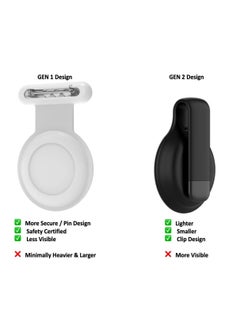 SYOSI Holder Case for Apple Air Tag Airtag Hidden for Kids, Device for Kids, Hidden Airtag Holder for Kids, Safer Than Bracelet Wristband Necklace Keychain (Gen 2 White, 2-Pack)  - Image 2