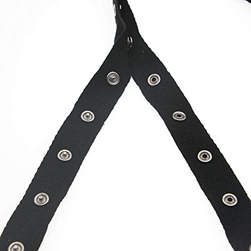 SHUNLI Snap Button Tape Ribbon Fasteners Buckles Trim for DIY Sewing Crafts (Black, 5 Yards/Pack) - Image 2