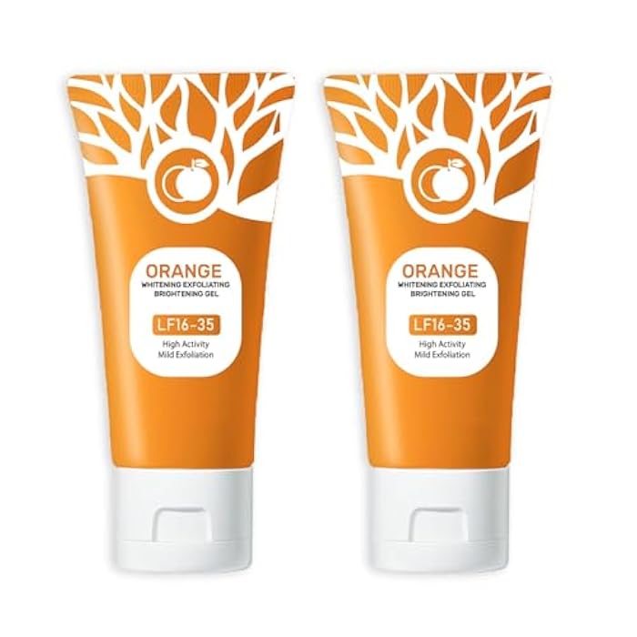 Ezyuanchly Orange Exfoliating Gel, Moisturizer Face Body Scrub Gel,Deep Cleansing Moisturizing Facial Exfoliator,Natural Orange Peeling Gel Face Scrub (2PCS) - Image 1