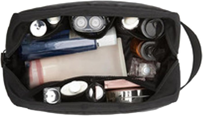 Black Hanging Toiletry Bag For Men Travel Organizer Portable Shaving Wash Bag With Main Compartment And Mesh Pockets - Image 3