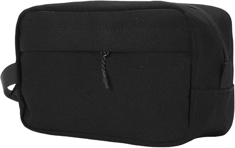 Black Hanging Toiletry Bag For Men Travel Organizer Portable Shaving Wash Bag With Main Compartment And Mesh Pockets - Image 1