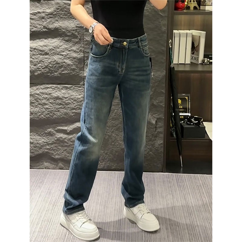 Unisex Classic Denim Jeans Loose Fit Daily Outdoor Wear - Image 4