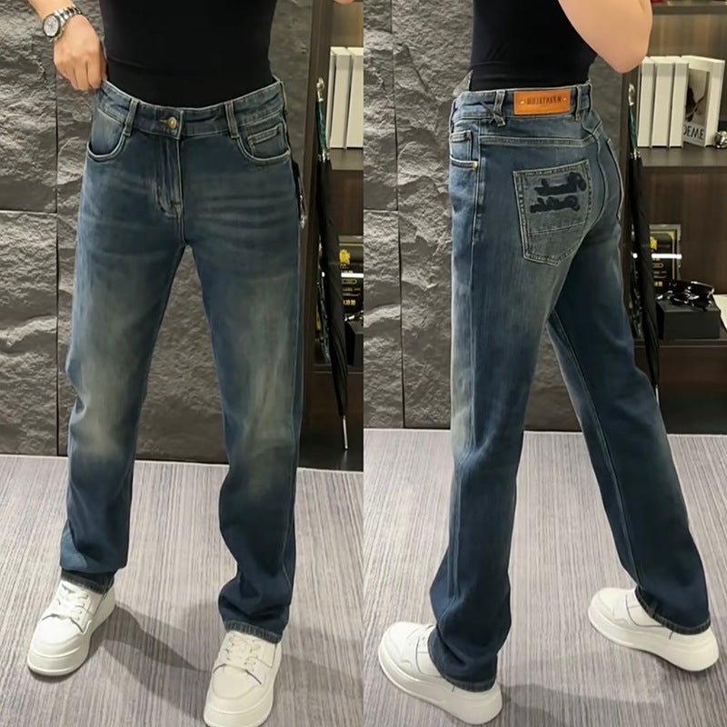 Unisex Classic Denim Jeans Loose Fit Daily Outdoor Wear - Image 1