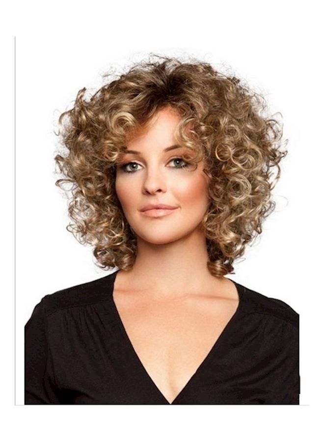 NIBEMINENT Long Curly Hair Extension Brown - Image 1