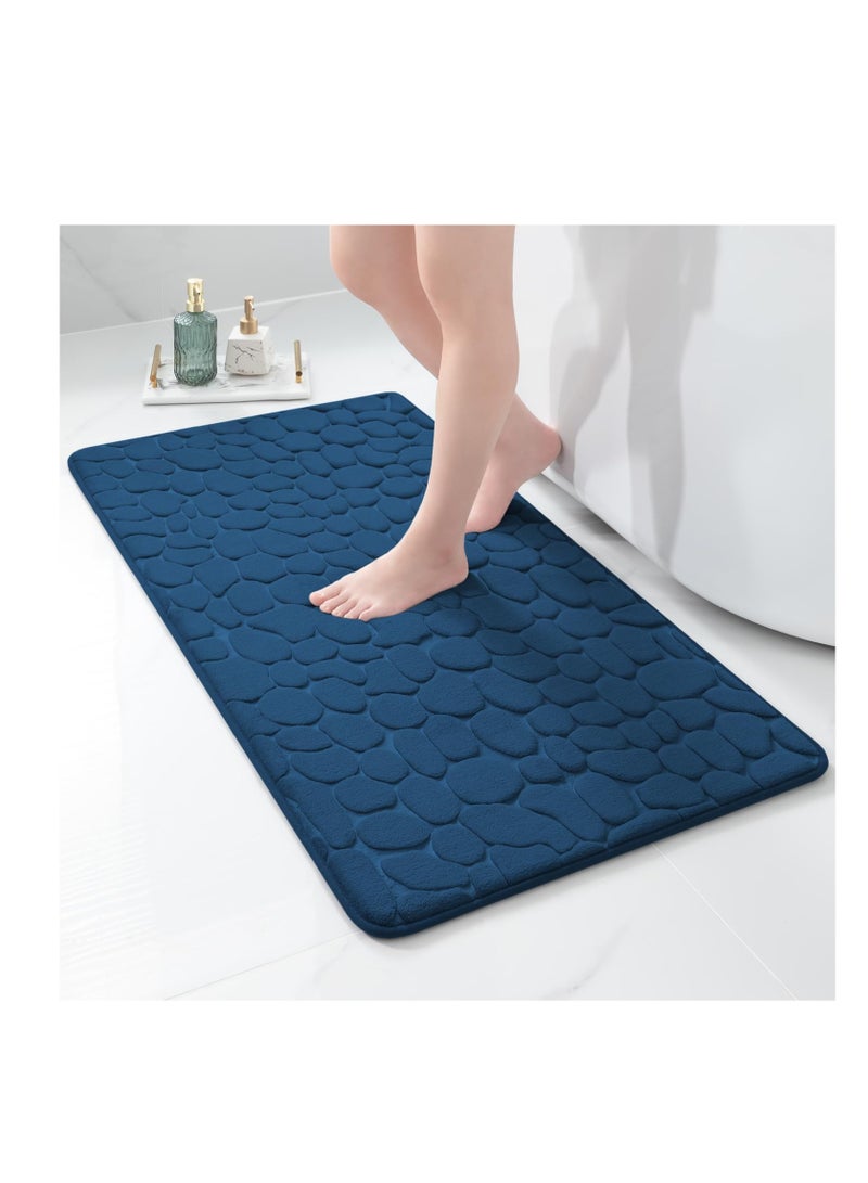 Bluejw 1-Piece Size Is 40x60 Cm Household Cobblestone Embossed Doorstep Carpet Doormat Bathroom Minimalist Wind Absorbent Foot Mat Bathroom Anti-Skid Mat Floor Mat - Image 4