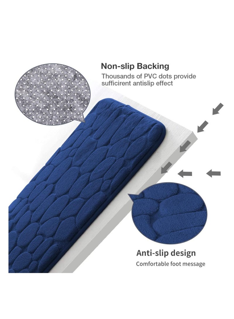 Bluejw 1-Piece Size Is 40x60 Cm Household Cobblestone Embossed Doorstep Carpet Doormat Bathroom Minimalist Wind Absorbent Foot Mat Bathroom Anti-Skid Mat Floor Mat - Image 3