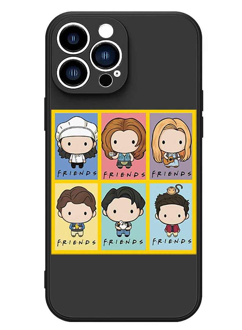 Theodor Protective Slim Fit Case Liquid Silicone Cover with Full Body Protection Anti-Scratch Shockproof Case For iPhone 13 Pro Max Black  - frog copy - Image 1