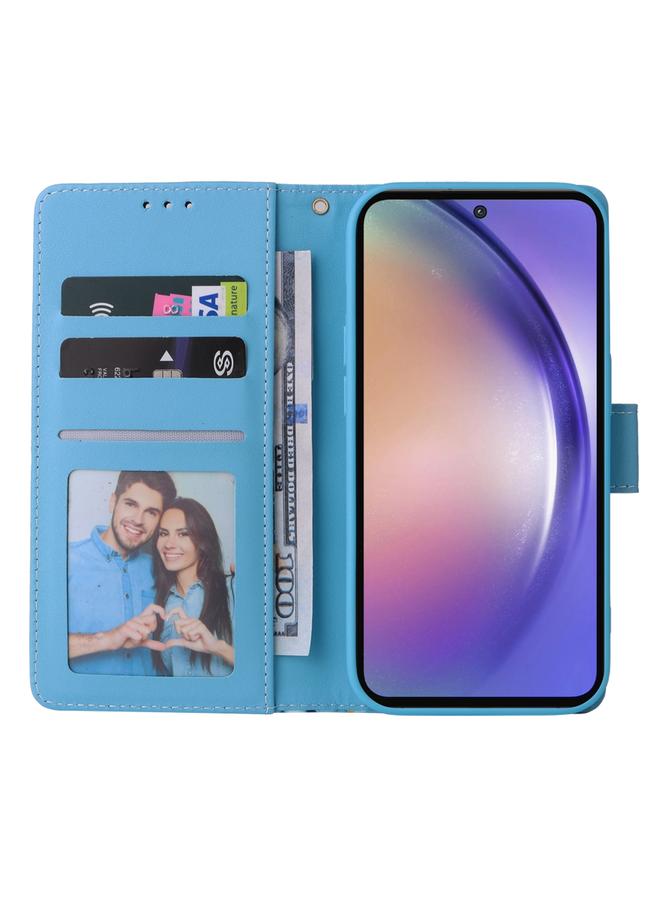 اس-توب جراب لهاتف Samsung Galaxy A55 مصنوع من الجلد بخياطة برونزية رخامية - Image 4