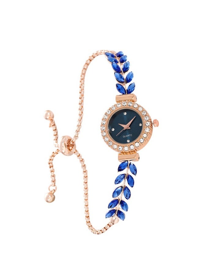 مارك وارفيلد الرجل الجديد Fashion Wheat Ear Fine Strap Diamond Inlaid Women's Watch