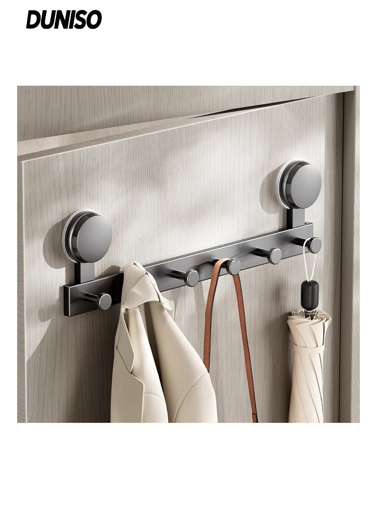 DUNISO Suction Cup Hooks，No-Punch Wall Hook with 6 Hook，Reusable Suction Hooks,Waterproof，Sturdy and Durable，for Window, Glass, Door, Kitchen or Living Room - Image 1