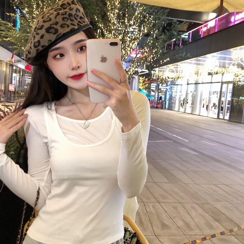 Real S With Ammonia Brushed Long-Sleeved T-Shirt Women'S Design Bottoming Shirt Women - Image 2