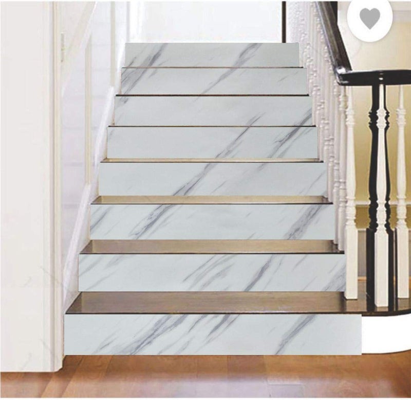 Elton Premium White Marble Matt Marble Furniture Film Interior Film Wallpaper for Cupboard Door, Almirah, Fridge, Tabletop, Wall, Floor, DIY & Other Renovation Projects : 50 Squarefeet - Image 3