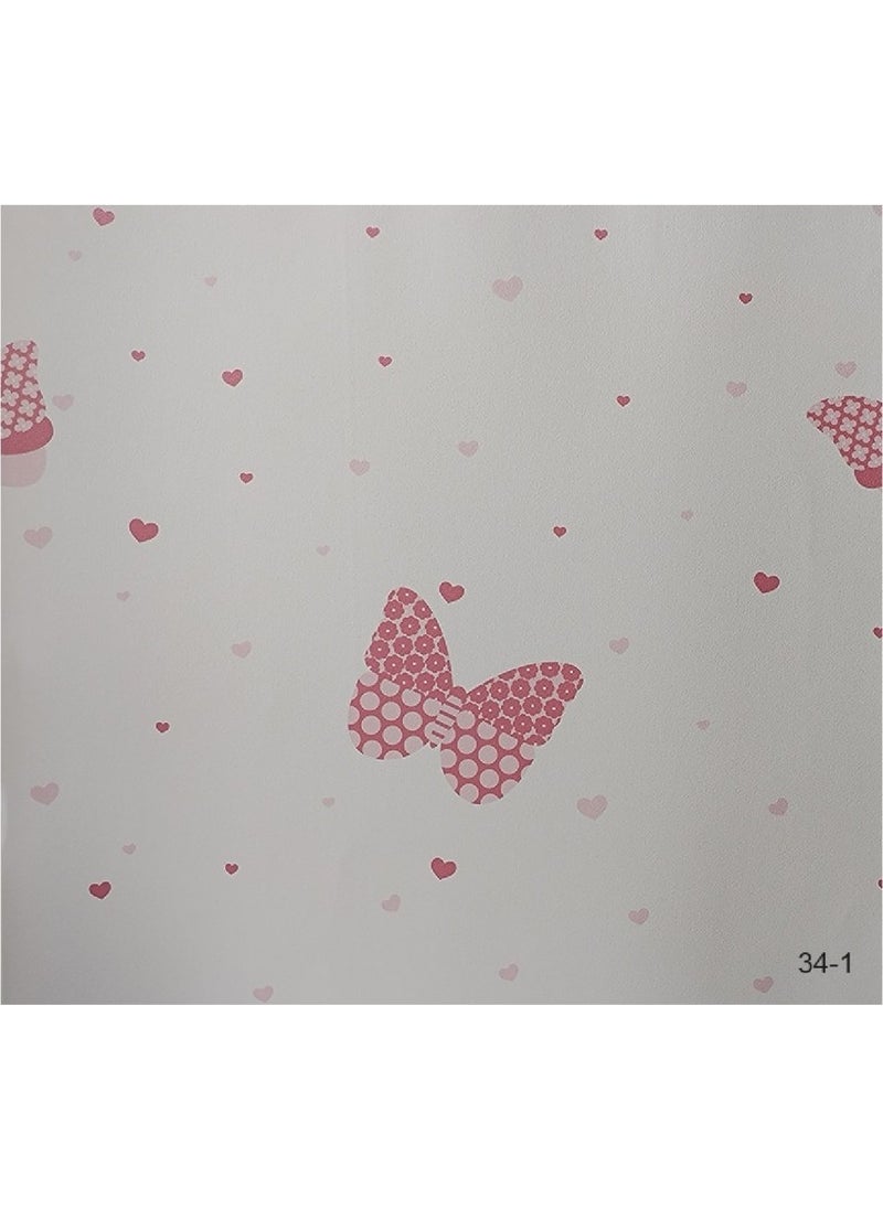 Super Decor Halley Kids 34-1 Butterfly and Heart Patterned Wallpaper - pzsku/Z1ADF7426D5234C6505CDZ/45/_/1741292495/f290f0be-5df3-4630-bbc9-0df982ba5ec4