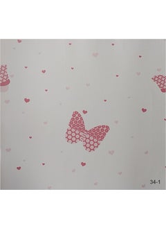 Süper Dekor Super Decor Halley Kids 34-1 Butterfly and Heart Patterned Wallpaper 