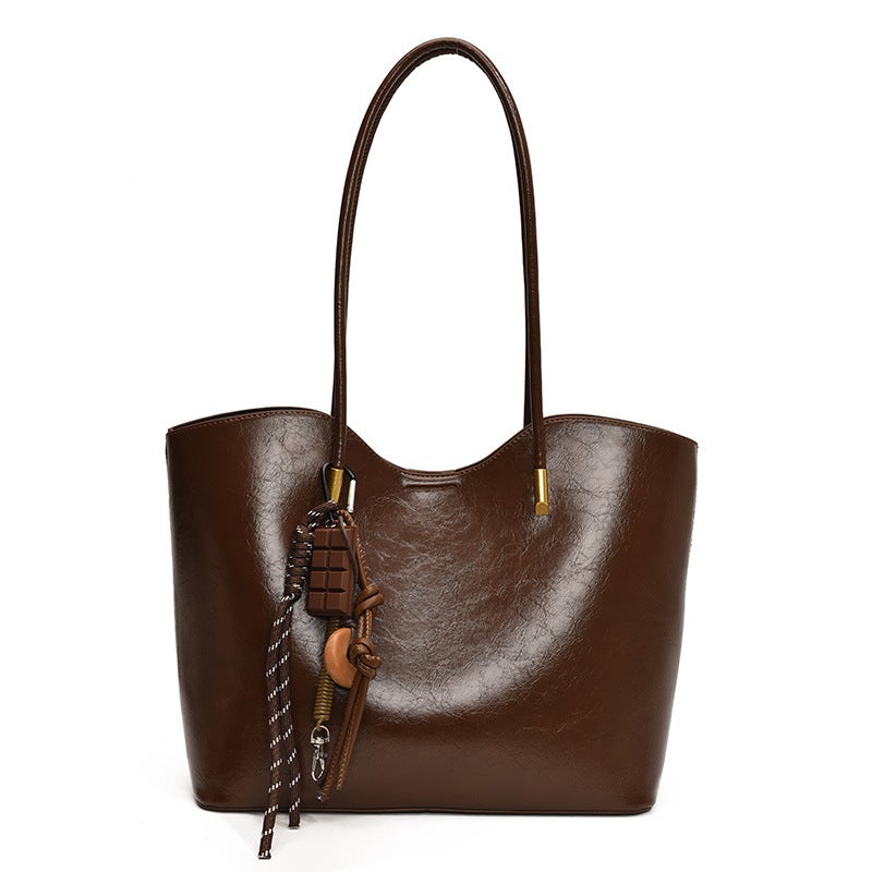 New Large Capacity All-Match Women'S Bag Niche High-End Fashionable Commuter Women'S Bag Fashionable Vintage Tote Shoulder Bag - Image 1