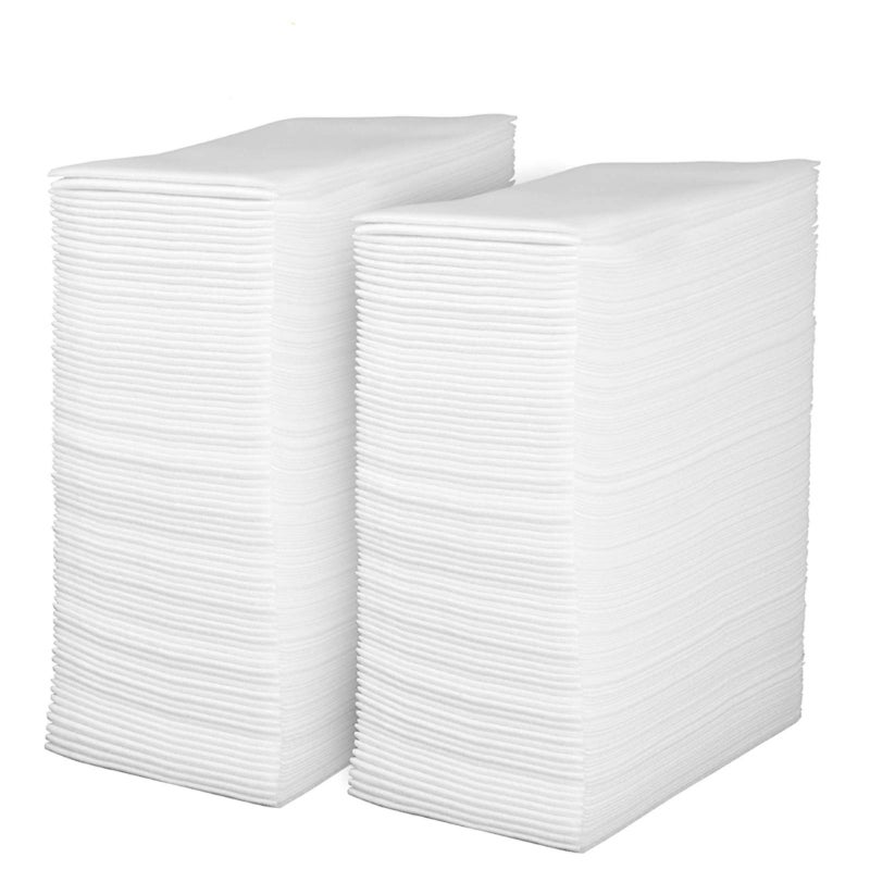 Linen Feel Disposable Guest Towels  Cloth Like White Paper Hand Napkins 200 Pack  Highly Absorbent Soft Fancy Guest Hand Towels for Bathroom Parties Dinner Cocktails Kitchen Weddings  Events