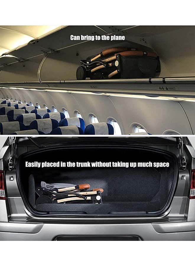 ليموس عربة أطفال محمولة للسفر عربة أطفال من سن 6 أشهر إلى 3 سنوات لون أسود - Image 2