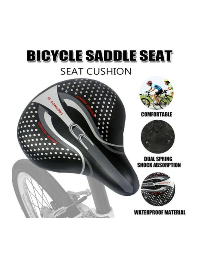 Generic Comfortable Shock-Absorbing Bike Saddle Seat, Wide Replacement Cushion for Mountain and Road Bikes, Soft Pad for Unisex, Ideal for Exercise and Leisure Riding, Black.  - Image 2