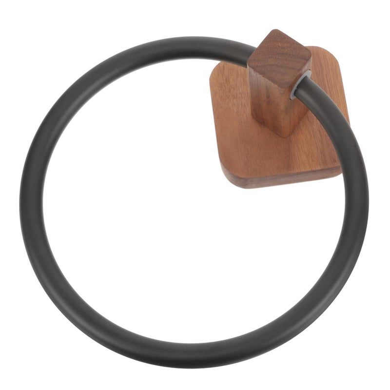 Wooden Towel Rack Counter Holder Space Saving for Bathroom Kitchen - Image 2