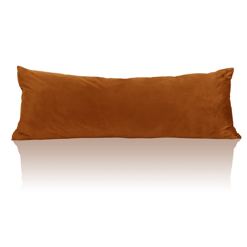 StangH Burnt Orange Body Pillow Cover Super Soft Velvet Large Pillowcase for PregancyBaby Holiday Home Decoration for All Seasons Sofa Bedroom 20 x 54inch 1 Piece
