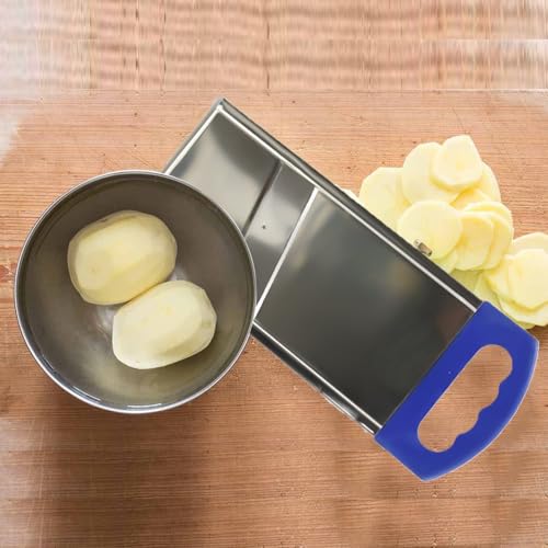 Black Olive Plain Slicer - Stainless Steel Manual Potato Chips Cutter & Vegetable Cutter for Kitchen, Plain Slicer for Making Plain Chips at Home Kitchen & Restaurant, Veg Salad Maker - Image 5