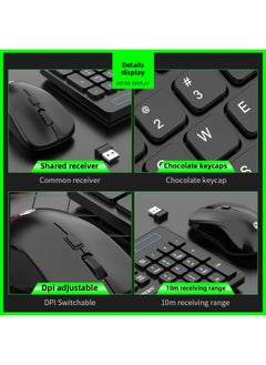 Generic LIMEIDE Magnesium W100 Wireless 2.4G Keyboard Mouse Suit Imitation Mechanical Keyboard Feel USB Receiver-Specifications:Limei W100 White Wireless Set  - Image 4