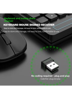 Generic LIMEIDE Magnesium W100 Wireless 2.4G Keyboard Mouse Suit Imitation Mechanical Keyboard Feel USB Receiver-Specifications:Limei W100 White Wireless Set  - Image 5